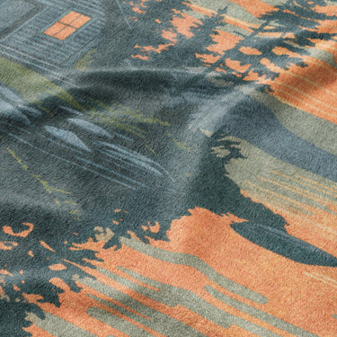Adirondack Lakeside Cabin Mockup Fleece Detail