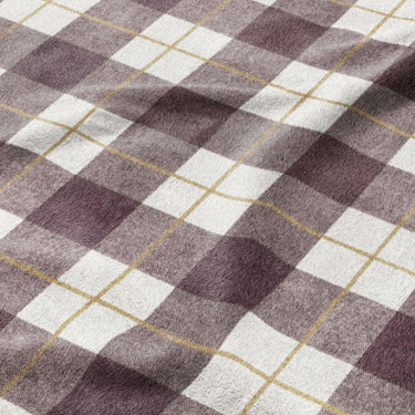 Wallace Plaid Maroon & Gold Mockup Fleece Detail