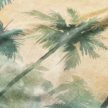 Sunset Palms Green & Orange Mockup Fleece Detail