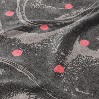 Acid Burn Greige & Infrared Mockup Fleece Detail