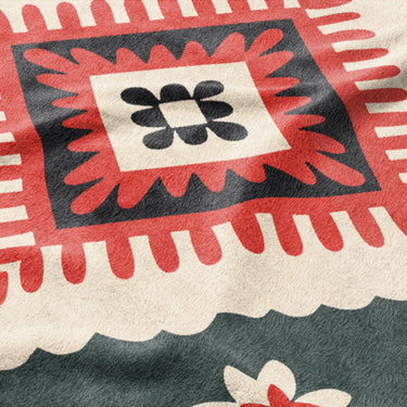 Solano Sage & Terracotta Mockup Fleece Detail