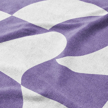 Twyla Checkered Periwinkle Mockup Fleece Detail