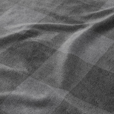 Buffalo Plaid Charcoal Black Mockup Fleece Detail
