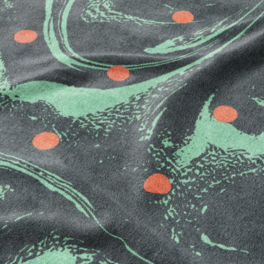 Acid Burn Teal & Orange Mockup Fleece Detail