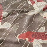 Koi Pond Brown Mockup Fleece Detail