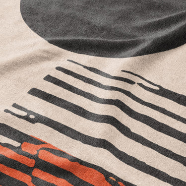 Charl Orange & Taupe Mockup Fleece Detail