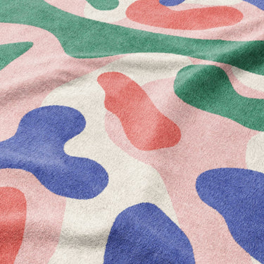 Concetta Pink Green & Blue Mockup Fleece Detail