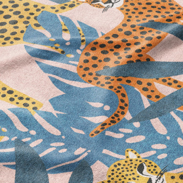 Tropical Cheetahs Mockup Fleece Detail