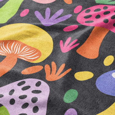 Luminescent Shroomies Mockup Fleece Detail