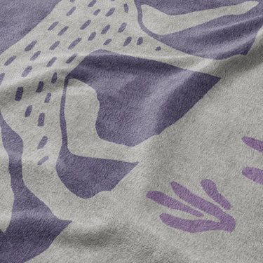 Desert Coyote Eggplant & Dusty Purple Mockup Fleece Detail