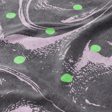 Acid Burn Purple & Green Mockup Fleece Detail