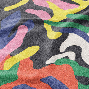 Umberto Black Multicolor Mockup Fleece Detail