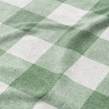 Buffalo Plaid Kelly Green Mockup Fleece Detail