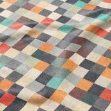 Pixel Mosaic Multicolor Earthtone Mockup Fleece Detail
