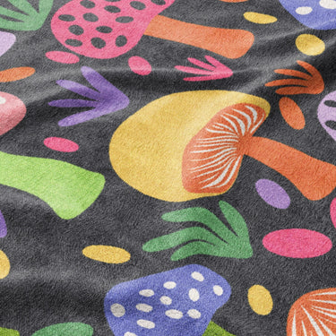 Luminescent Shroomies Mockup Fleece Detail