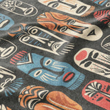 Tribal Masks Mockup Fleece Detail