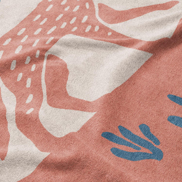 Desert Coyote Denim Blue & Terracotta Mockup Fleece Detail