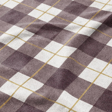 Wallace Plaid Maroon & Gold Mockup Fleece Detail