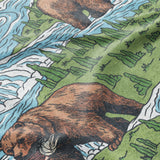 Bears Catching Salmon Mockup Fleece Detail