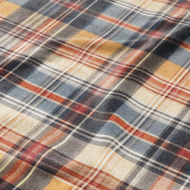 MacPherson Plaid Navy & Gold Mockup Fleece Detail