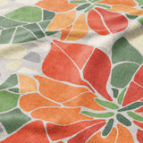Mosaic Poinsettia Orange Mockup Fleece Detail