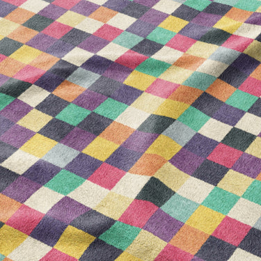 Pixel Mosaic Multicolor Midtone Mockup Fleece Detail