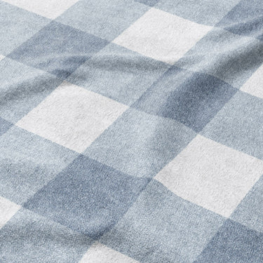 Buffalo Plaid Steel Blue Mockup Fleece Detail