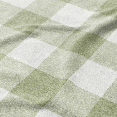 Buffalo Plaid Light Sage Mockup Fleece Detail