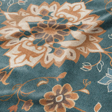Miriam Dark Teal & Brown Mockup Fleece Detail
