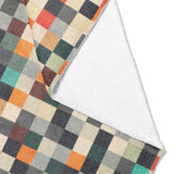 Pixel Mosaic Multicolor Earthtone Mockup Fleece Fold