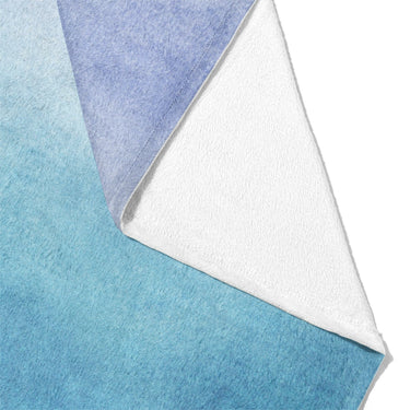 Micah Watercolor Blue & Teal Mockup Fleece Fold