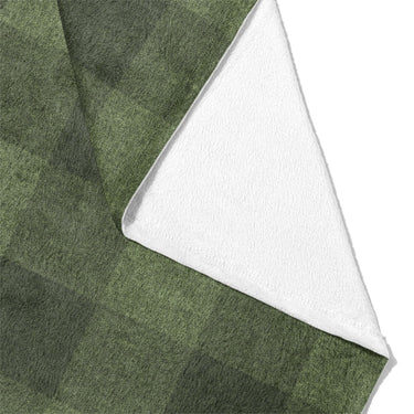 Buffalo Plaid Dark Olive Mockup Fleece Fold