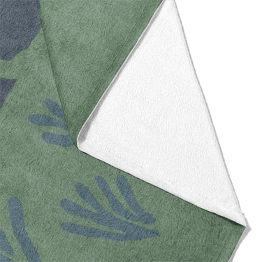 Desert Coyote Midnight Blue & Sage Green Mockup Fleece Fold
