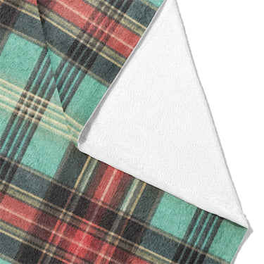 Ferguson Plaid Teal Red Mockup Fleece Fold