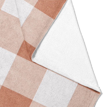Buffalo Plaid Light Terracotta Mockup Fleece Fold
