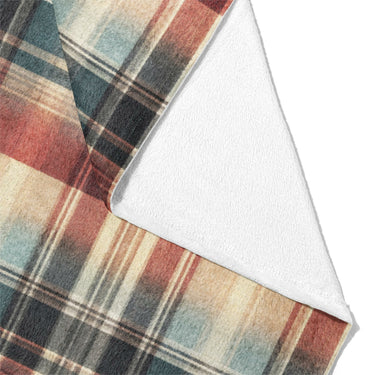 Monaghan Plaid Blue & Red Mockup Fleece Fold