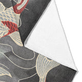 Koi Pond Charcoal Mockup Fleece Fold
