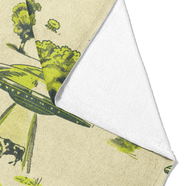UFO Cow Abduction Toile Mockup Fleece Fold