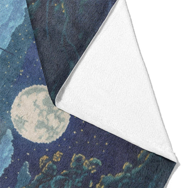 8 Bit Uptown Twilight Skyline Mockup Fleece Fold