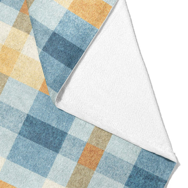 Monroe Plaid Blue & Yellow Mockup Fleece Fold