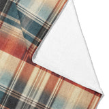 Monaghan Plaid Blue & Red Mockup Fleece Fold