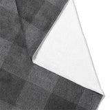 Buffalo Plaid Charcoal Black Mockup Fleece Fold