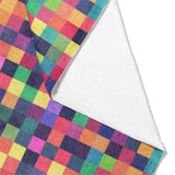 Pixel Mosaic Multicolor Vibrant Mockup Fleece Fold