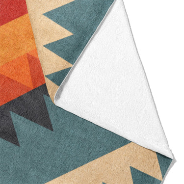 Zareen Blue & Orange Mockup Fleece Fold