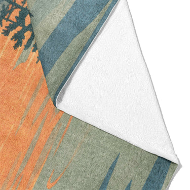 Adirondack Lakeside Cabin Mockup Fleece Fold