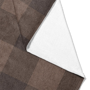 Buffalo Plaid Hickory Brown Mockup Fleece Fold
