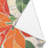 Mosaic Poinsettia Orange Mockup Fleece Fold
