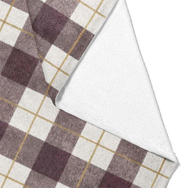 Wallace Plaid Maroon & Gold Mockup Fleece Fold