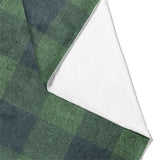 Buffalo Plaid Green Navy Mockup Fleece Fold