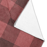 Buffalo Plaid Deep Red Mockup Fleece Fold